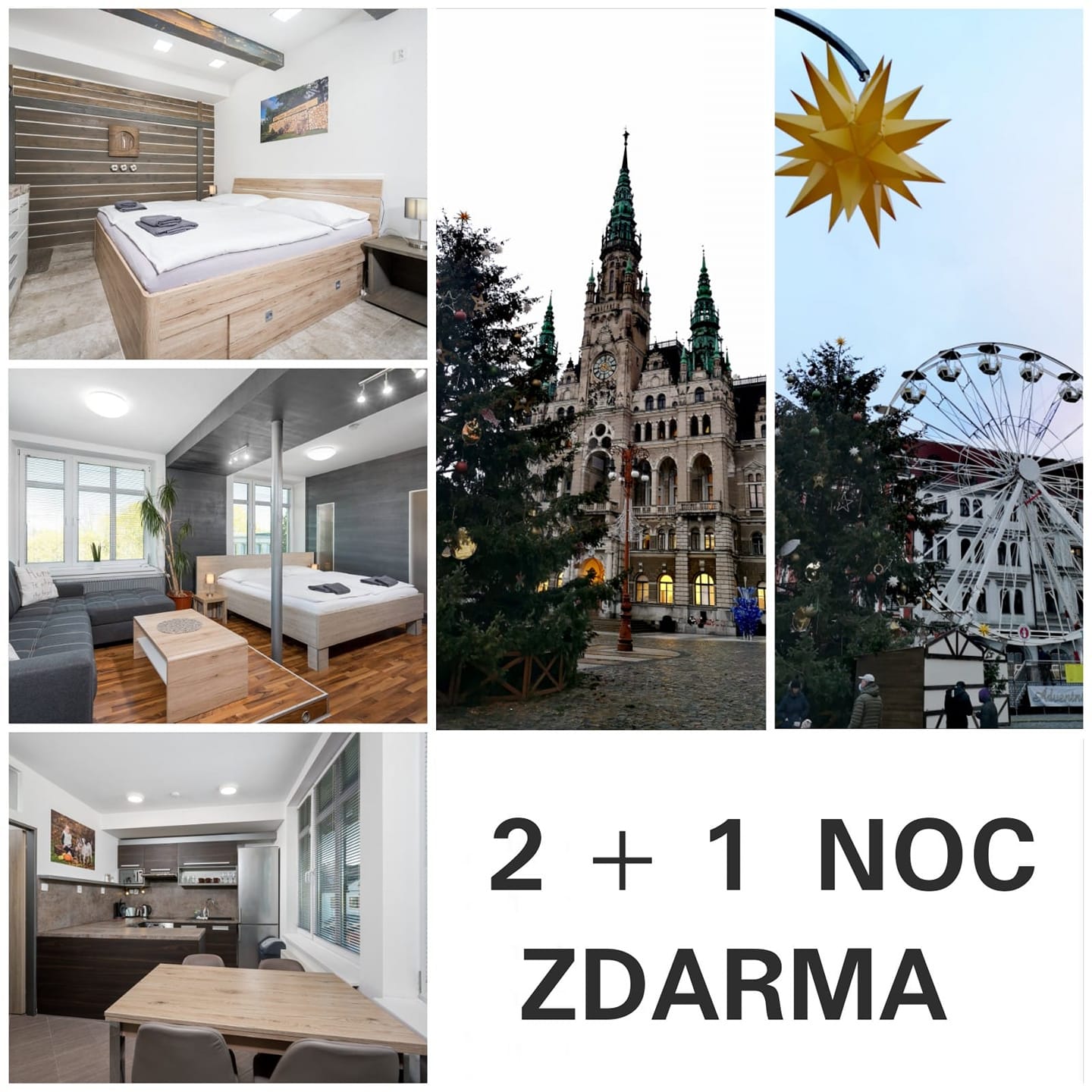 2+1 NOC ZDARMA V DOBĚ ADVENTU