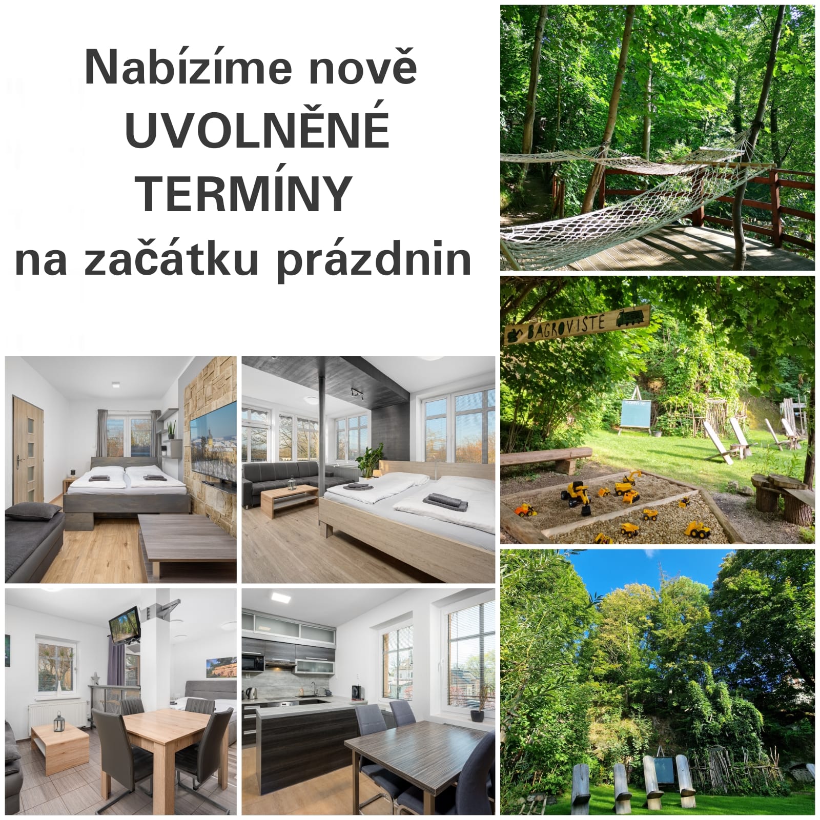 VOLNÉ TERMÍNY na letní prázdniny 2023!