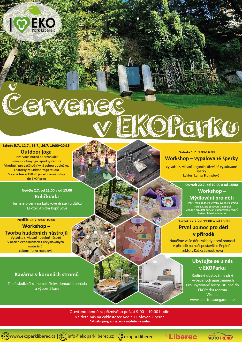 ČERVENEC v EKOParku – každý den 9:00 – 19:00!