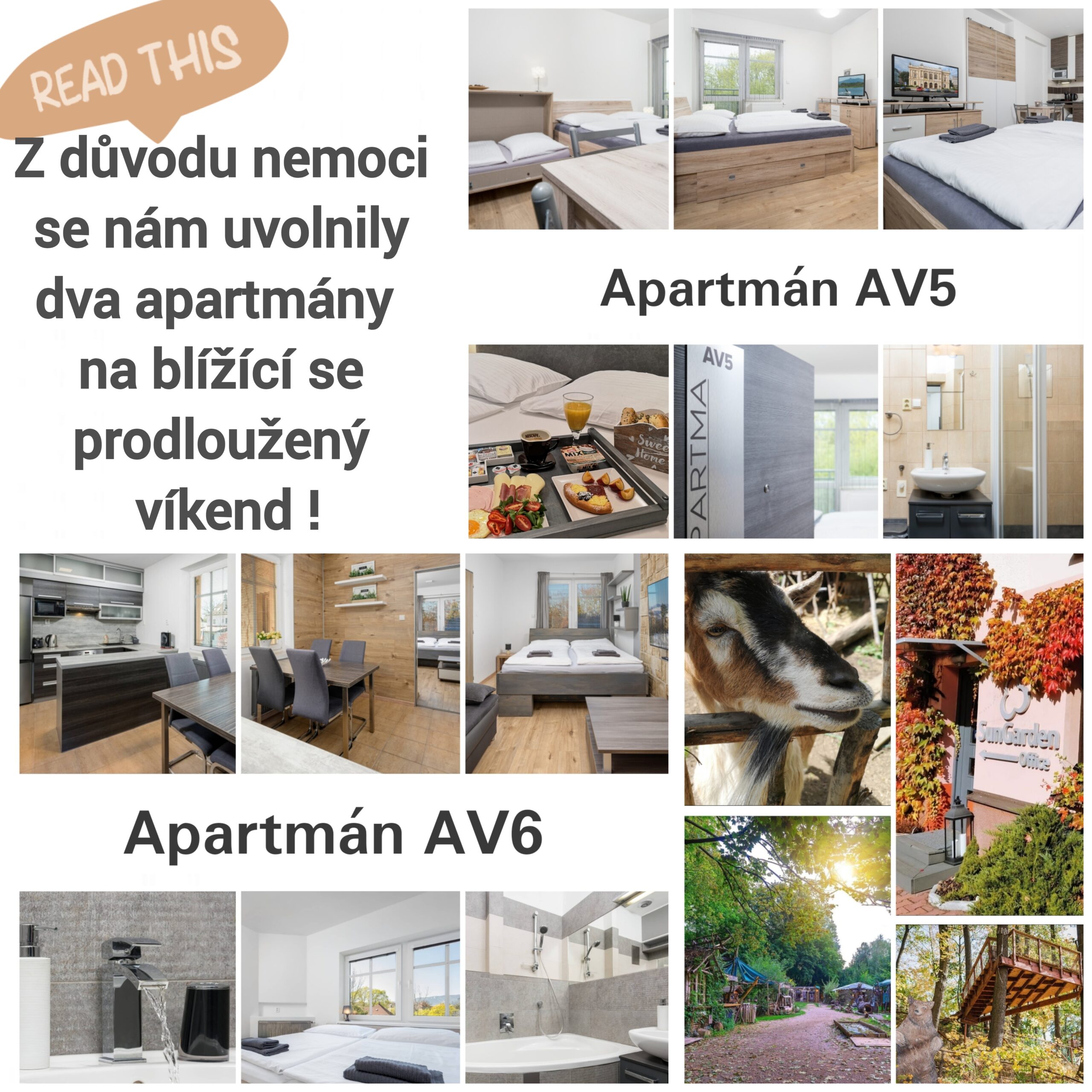 Uvolněné Apartmány na prodloužený víkend!