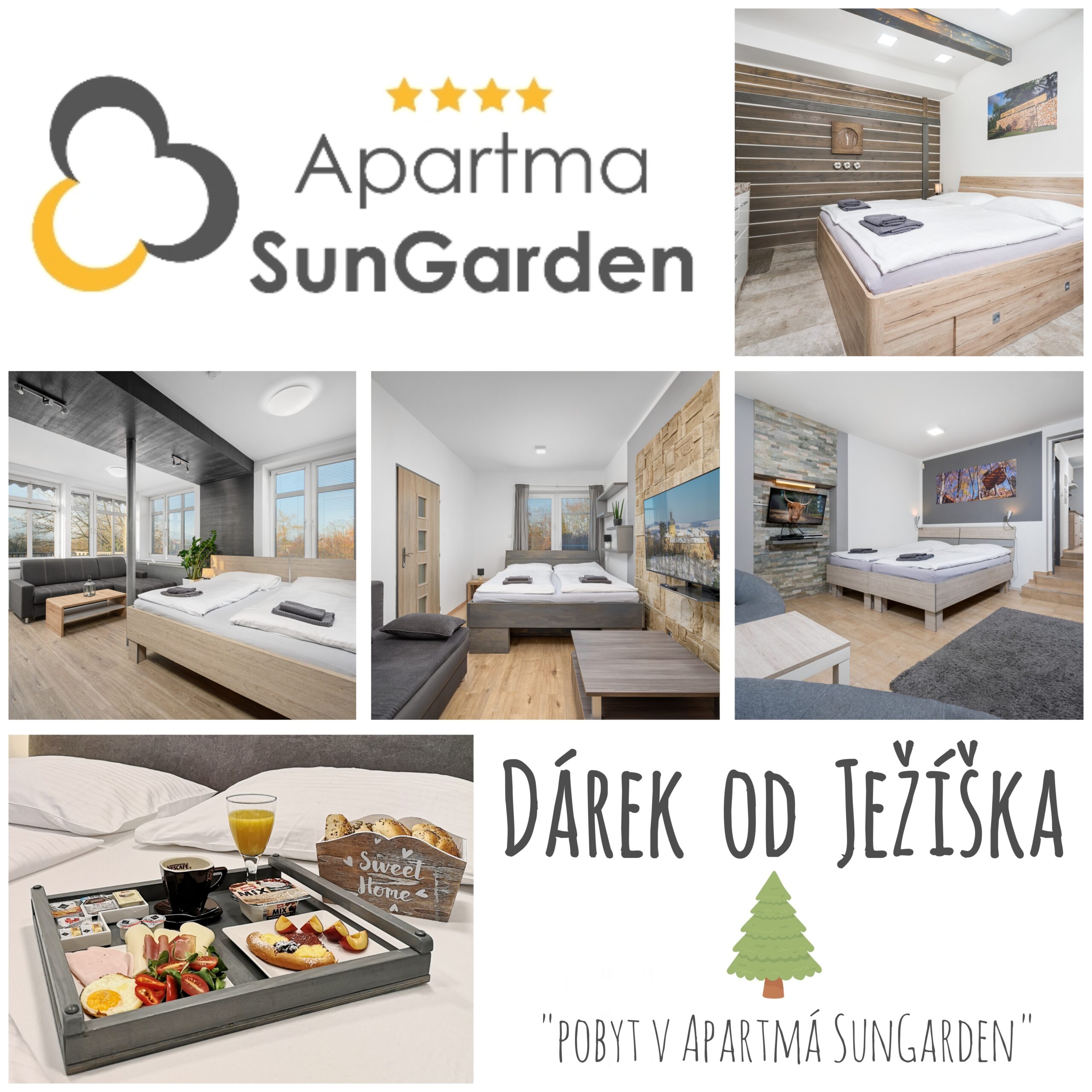 🎄 Ideální dárek pro Vaše blízké? Pobyt v Apartmá SunGarden. 🎄