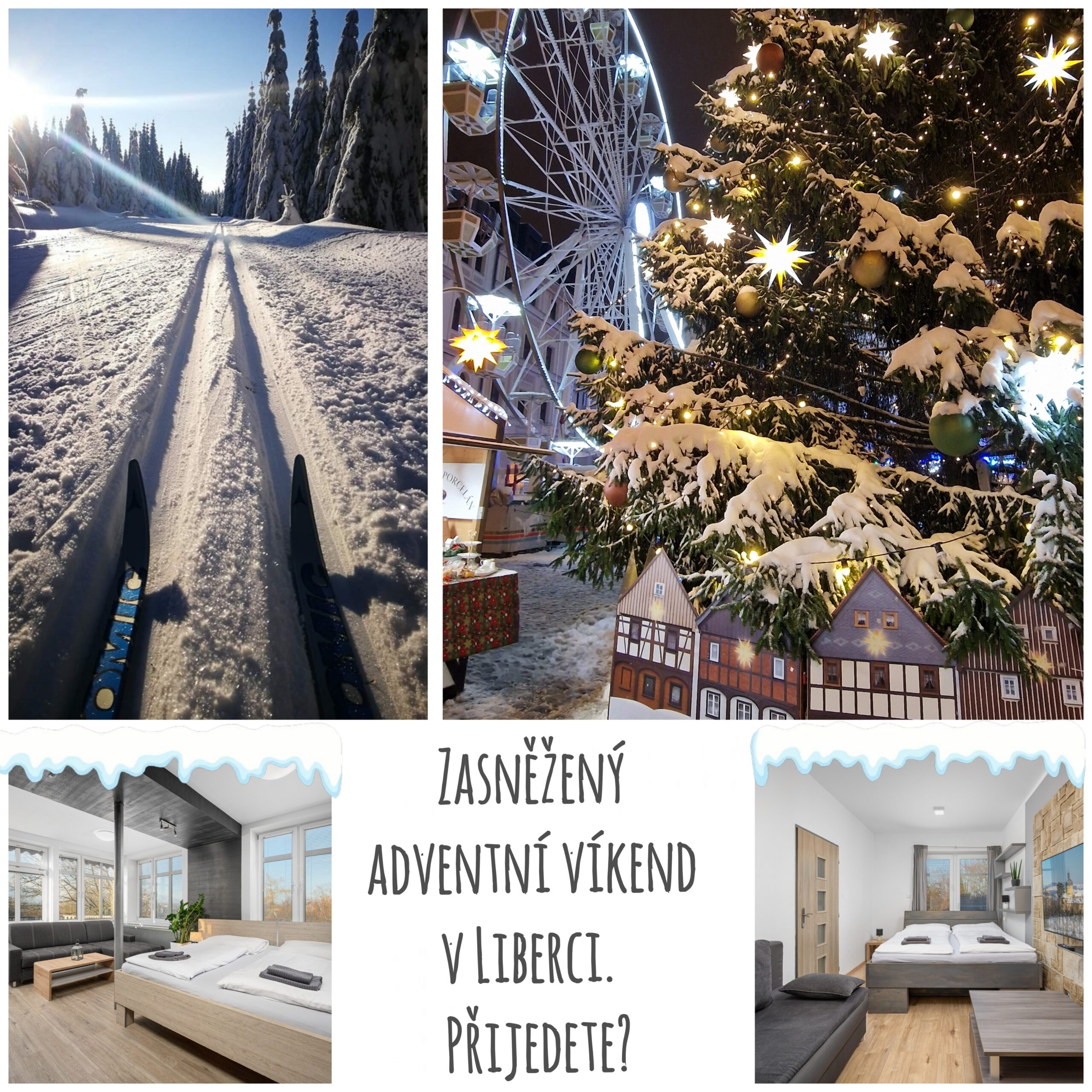 Zasněžené Jizerky a adventní trhy v Liberci